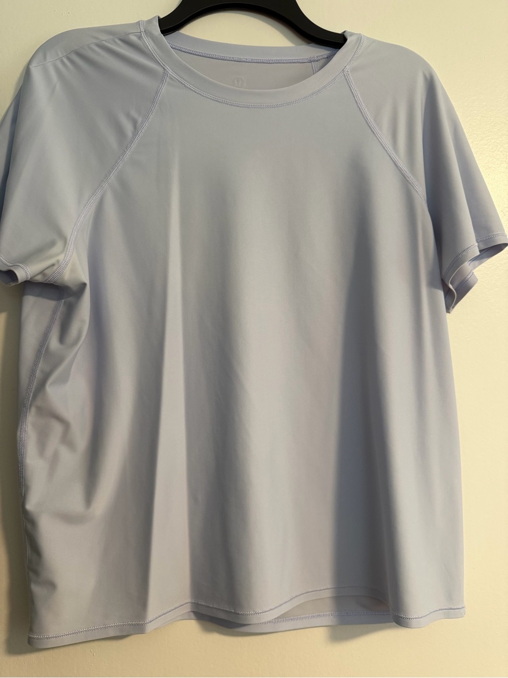 lululemon athletica light blue short sleeve performance tee